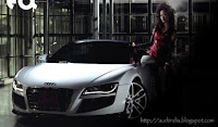 Hot girl in Audi R8