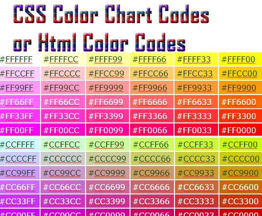 Css Color Chart Codes Or Html Color Codes BEDECOR Free Coloring Picture wallpaper give a chance to color on the wall without getting in trouble! Fill the walls of your home or office with stress-relieving [bedroomdecorz.blogspot.com]