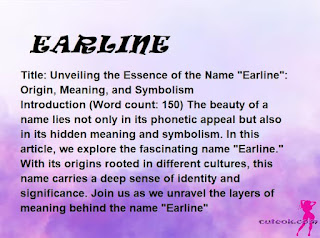 meaning of the name "EARLINE"