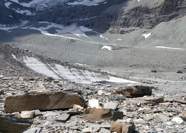 Trail leading down into the glacier valley. Matterhorn Glacier Trail