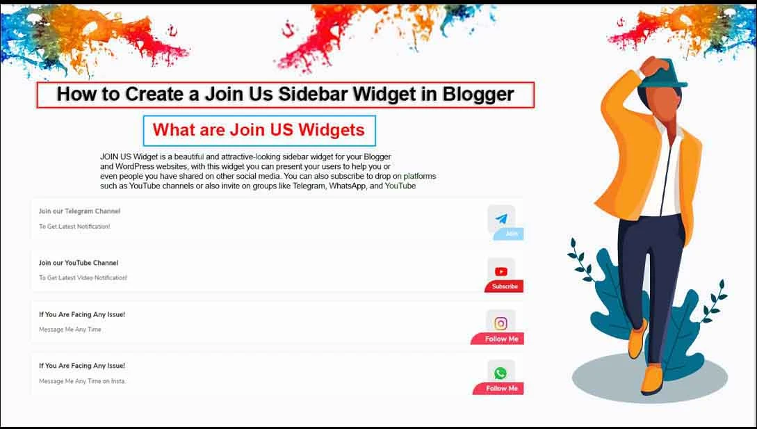 How to Create a Join Us Sidebar Widget in Blogger