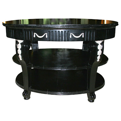 Dark Coffee Table on Love Theis Black Lacquered Coffee