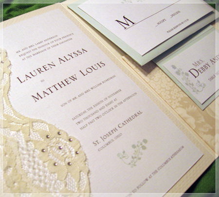 wedding invitations with lace