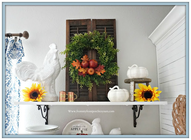 cottage farmhouse style fall decor-ironstone-From My Front Porch To Yours