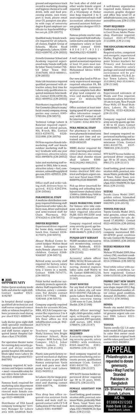 Jobs+in+Classified+Ads+2+-+24+Sep+2017+in+The+Nation+Newspaper
