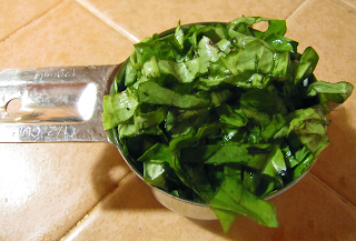 One Half Cup Shredded Basil