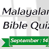 Malayalam Bible Quiz September 14 | Daily Bible Questions in Malayalam