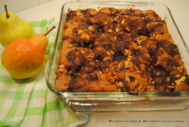 Pear & Walnut Coffee Cake at Miz Helen's Country Cottage