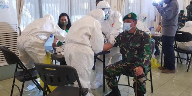 Korem Praja Wira Yakthi Laksanakan Rapid Test COVID-19 di Padang Bulan