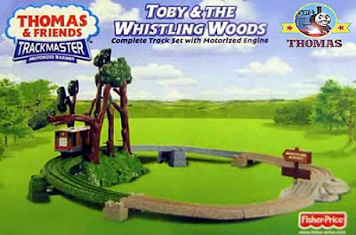 Trackmaster Fisher Price toy whistling Woods ride Toby the tram engine forest train voyage playset