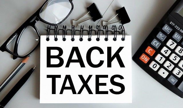 what to do business owes back taxes