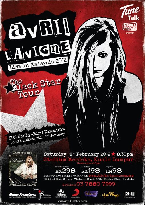 Avril Lavigne The Black Star Tour 2012