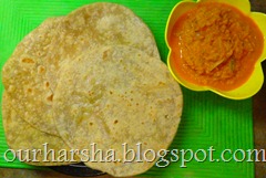 chapathi and Cauliflower-Sweet potato Masala  (1)