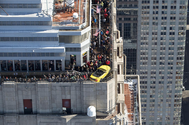 Ford Mustang en lo alto del Empire State Building en 2014