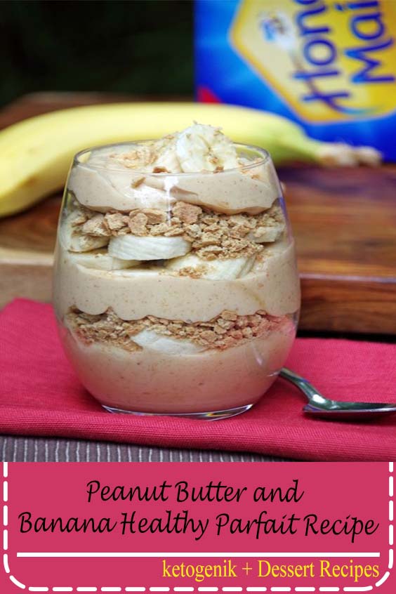 This peanut butter and banana healthy parfait recipe makes a great after-school snack for hungry kids!