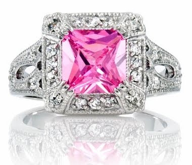 Gaspari's Pink CZ Cocktail Ring