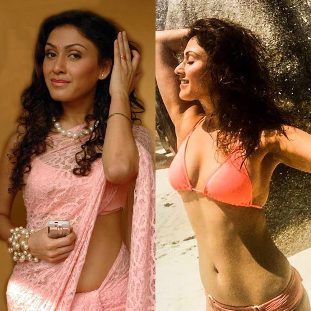 Manjari Fadnnis saree vs bikini hot actress