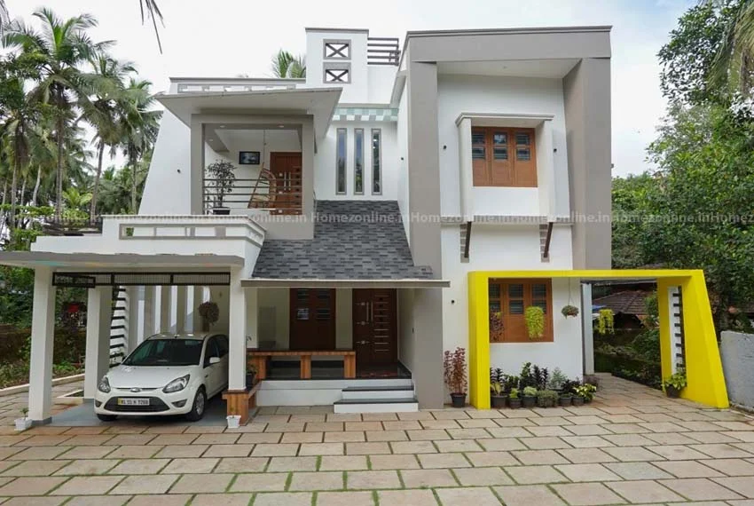 Low Cost Duplex House Design - Small-Large Modern Two Storey Duplex House Design Pictures - Duplex house design - NeotericIT.com