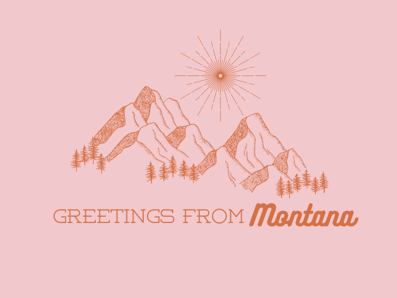 Greetings from Montana Postcard | biblio-style.com