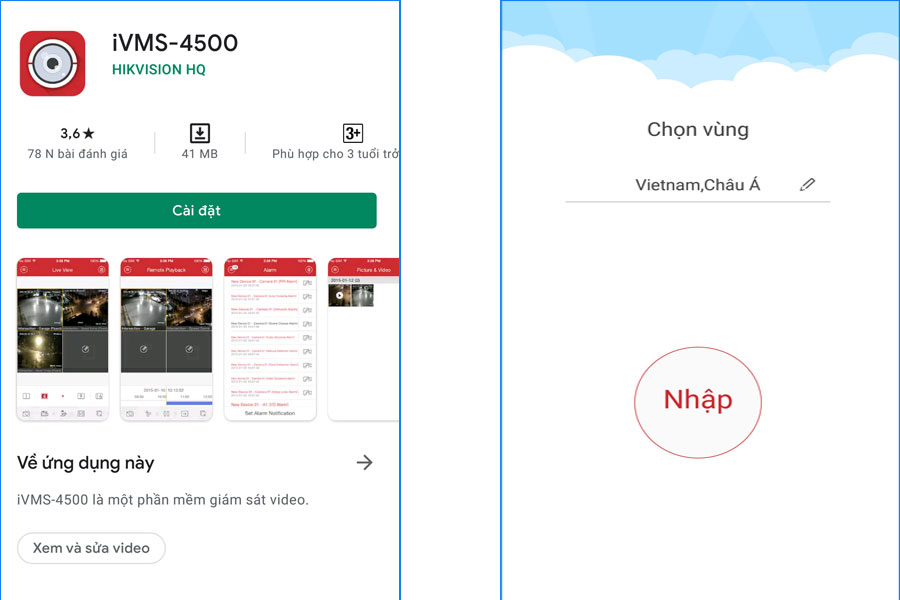 hướng dẫn tải IVMS-4500 trên điện thoại tại nhà