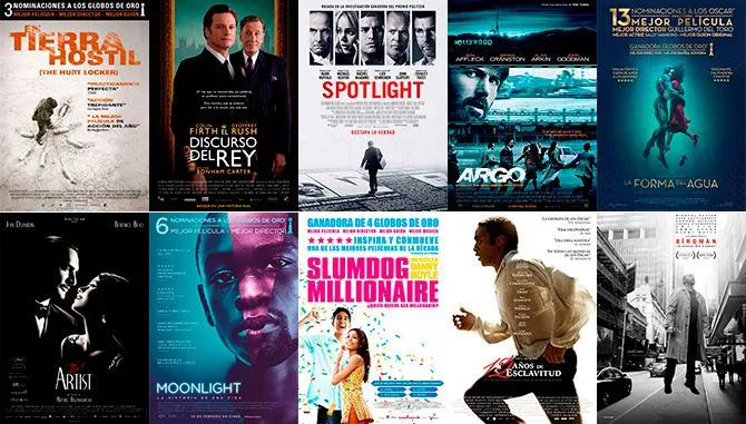 Ranking de las 10 últimas películas ganadoras del Oscar