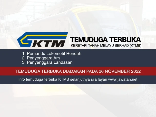 Temuduga Terbuka KTMB November 2022