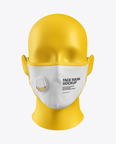 Download Face Mask with Valve Mockup PSD - Download Download Face ...
