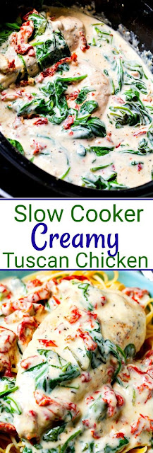 Slow Cooker Creamy Tuscan Chicken