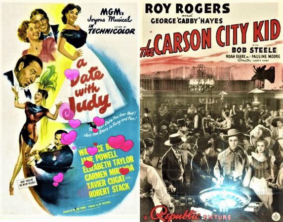 A Date with Judy (1948); The Carson City Kid (1940); Movie Posters GIF