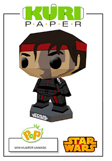 Kuri Paper - Pop Mini Funko Hunter Unmask The Bad Batch papercraft