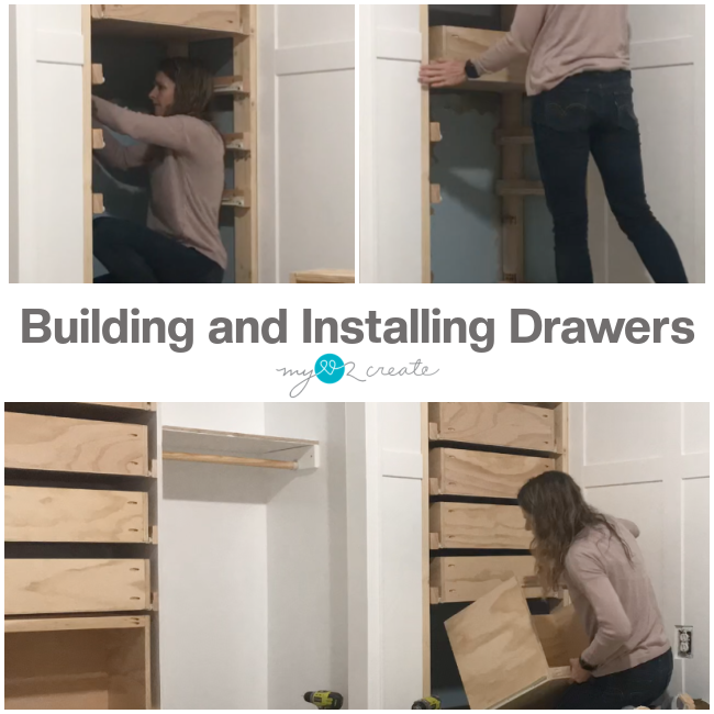 Building and installing drawers, MyLove2Create
