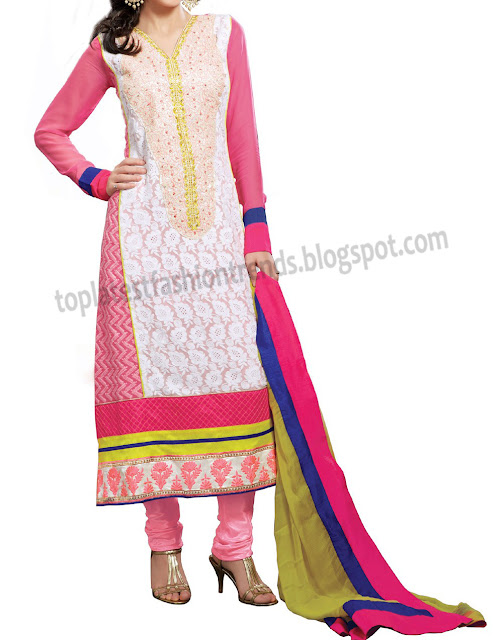 new style pink salwar kameez