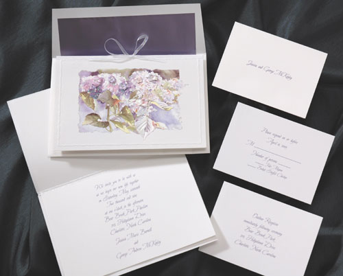 The Purple Mermaid features the very finest in unique wedding invitation 