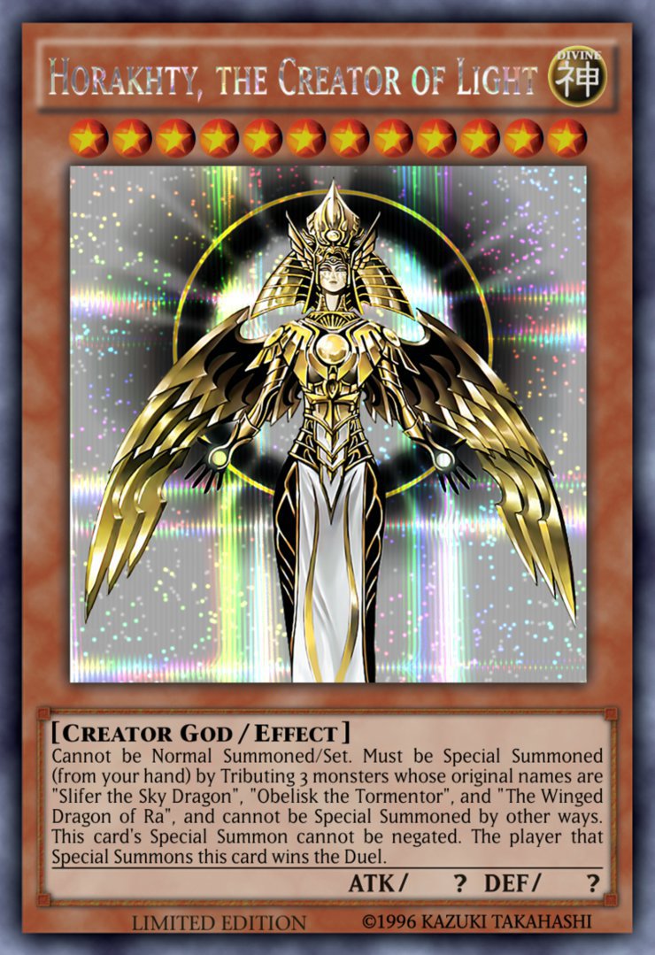 Yu Gi Oh YGOPR JP001 The Creator God of Light Horakhty Ultra 