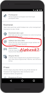 Aplikasi dan situs web yang terhubung dengan Akun Facebook