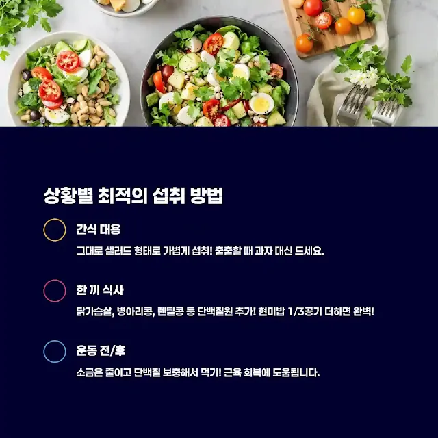 상황별 최적의 섭취 방법
