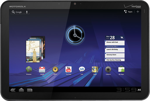 Hard reset Motorola Xoom