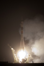 Soyuz sendo lançada (Foto: NASA)