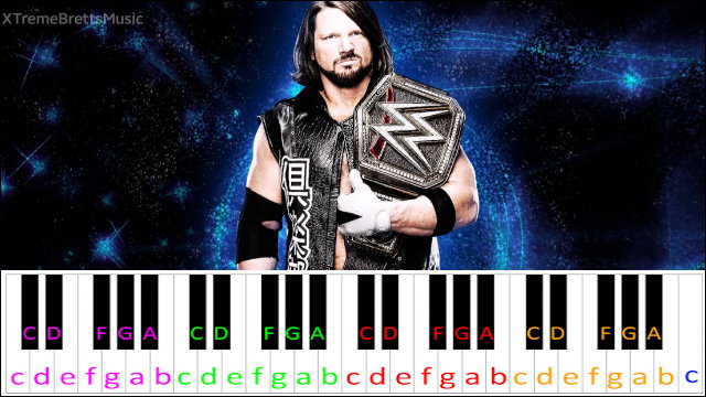 Phenomenal (AJ Styles Theme Song) Piano / Keyboard Easy Letter Notes for Beginners