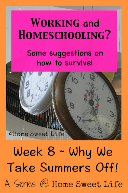 working and homeschooling, summer vacation, homeschool breaks