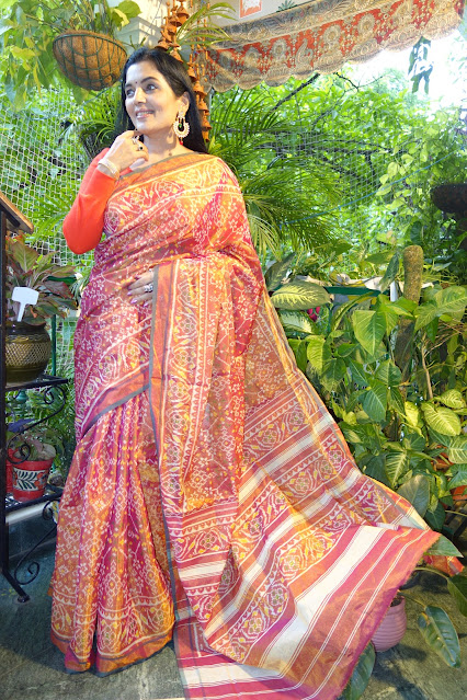 Cotton tissue patola saree