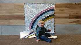 Bundle of Joy rainbow baby quilt by Slice of Pi Quilts