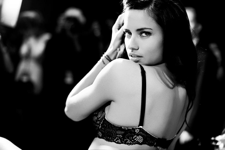a series of candid photos of Victoria's Secret Angels Adriana Lima