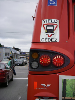 OC Transpo bus with letters rearranged to say L Newfy