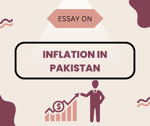 Image showcasing an essay discussing the concept and impact of inflation in Pakistan