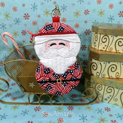 All America Santa Zipper Case