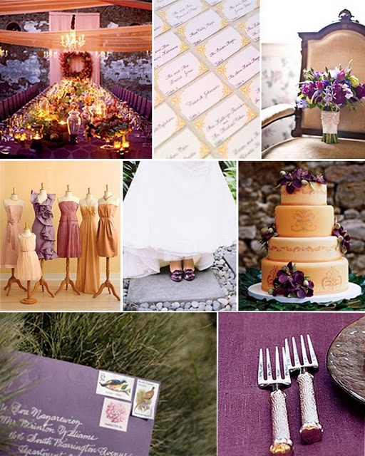 Purple And Gold Wedding Decorations