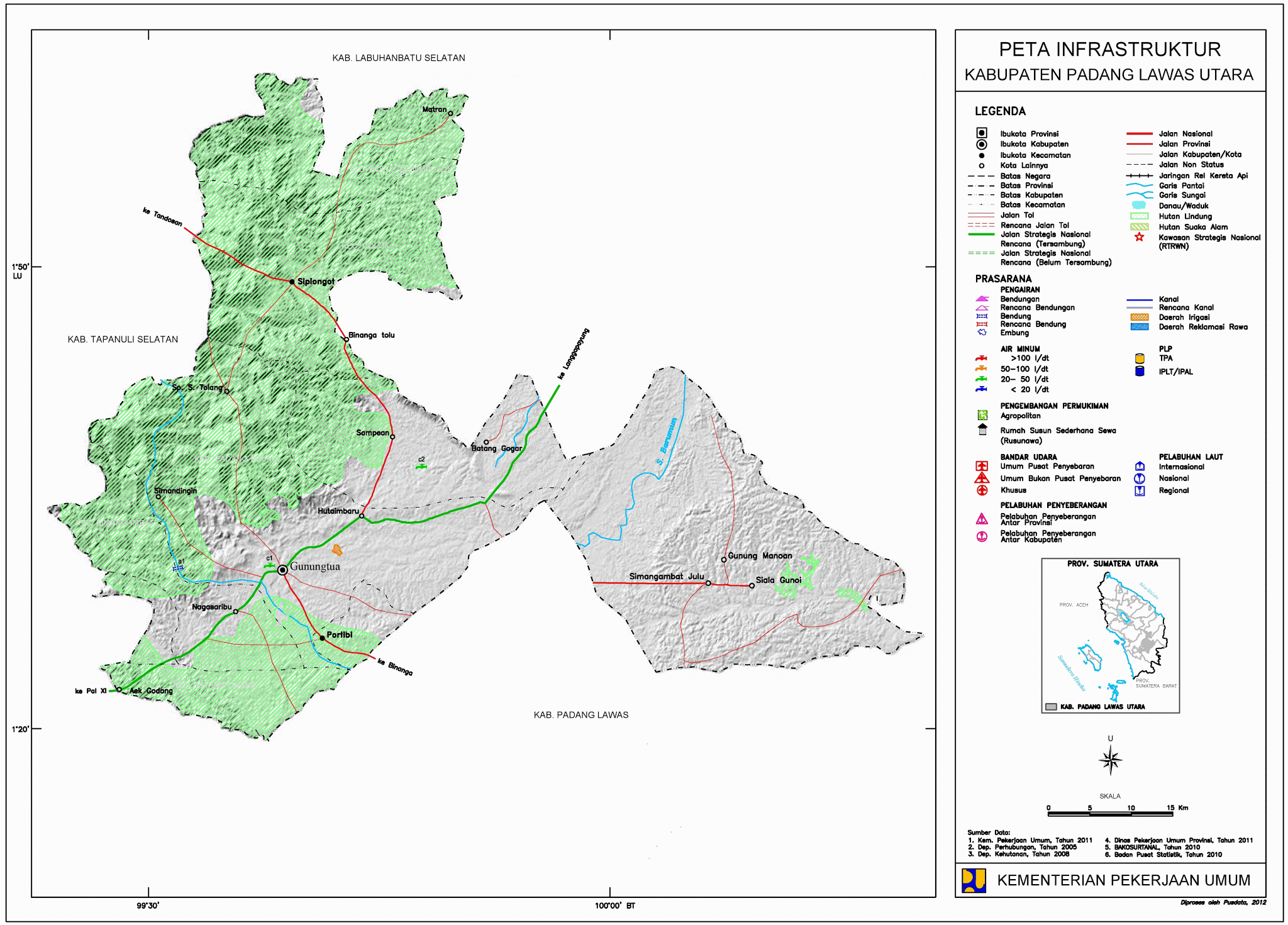  Peta Kabupaten Padanglawas  Utara