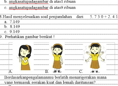 Soal UTS Kelas 3 Semester 1 Kurikulum 2013/K13 Edisi Revisi 2018