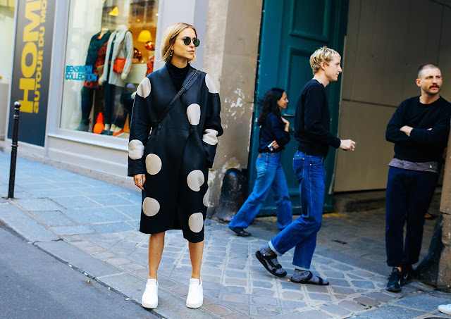 polka dotted coat trend